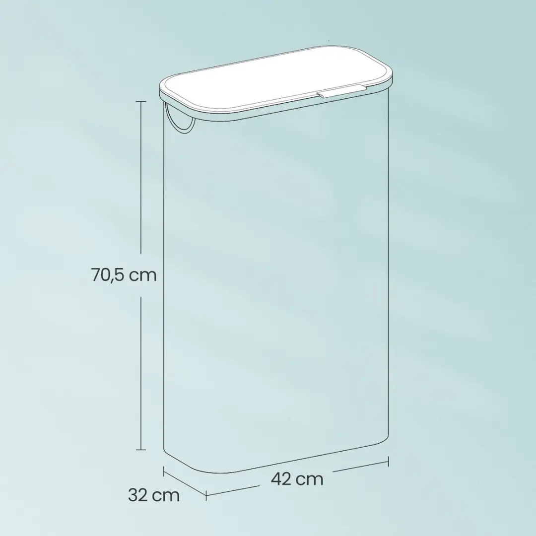 Songmics Wasmand met Deksel 90L - Beige