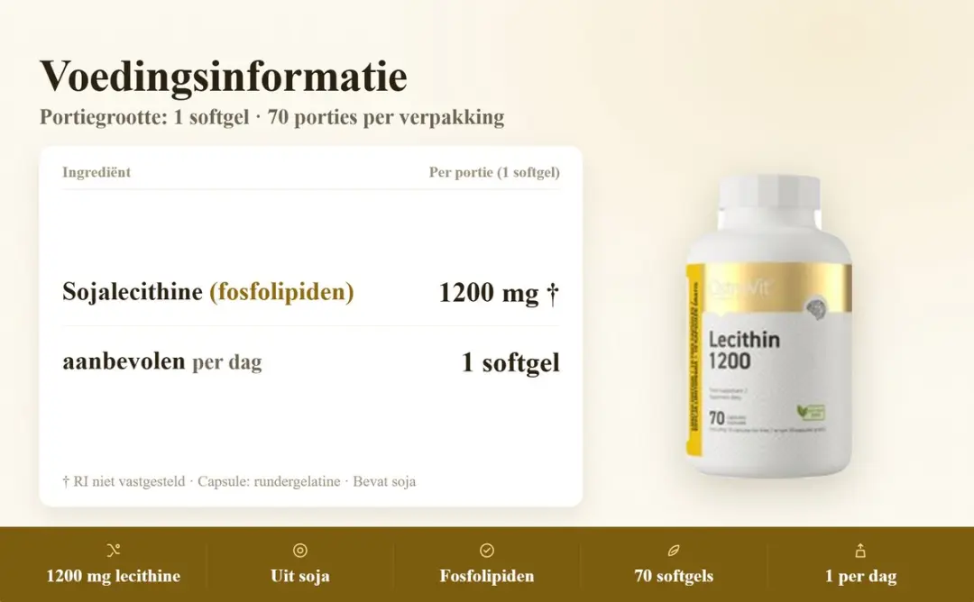 OstroVit Lecithine 1200mg - 70 Softgels