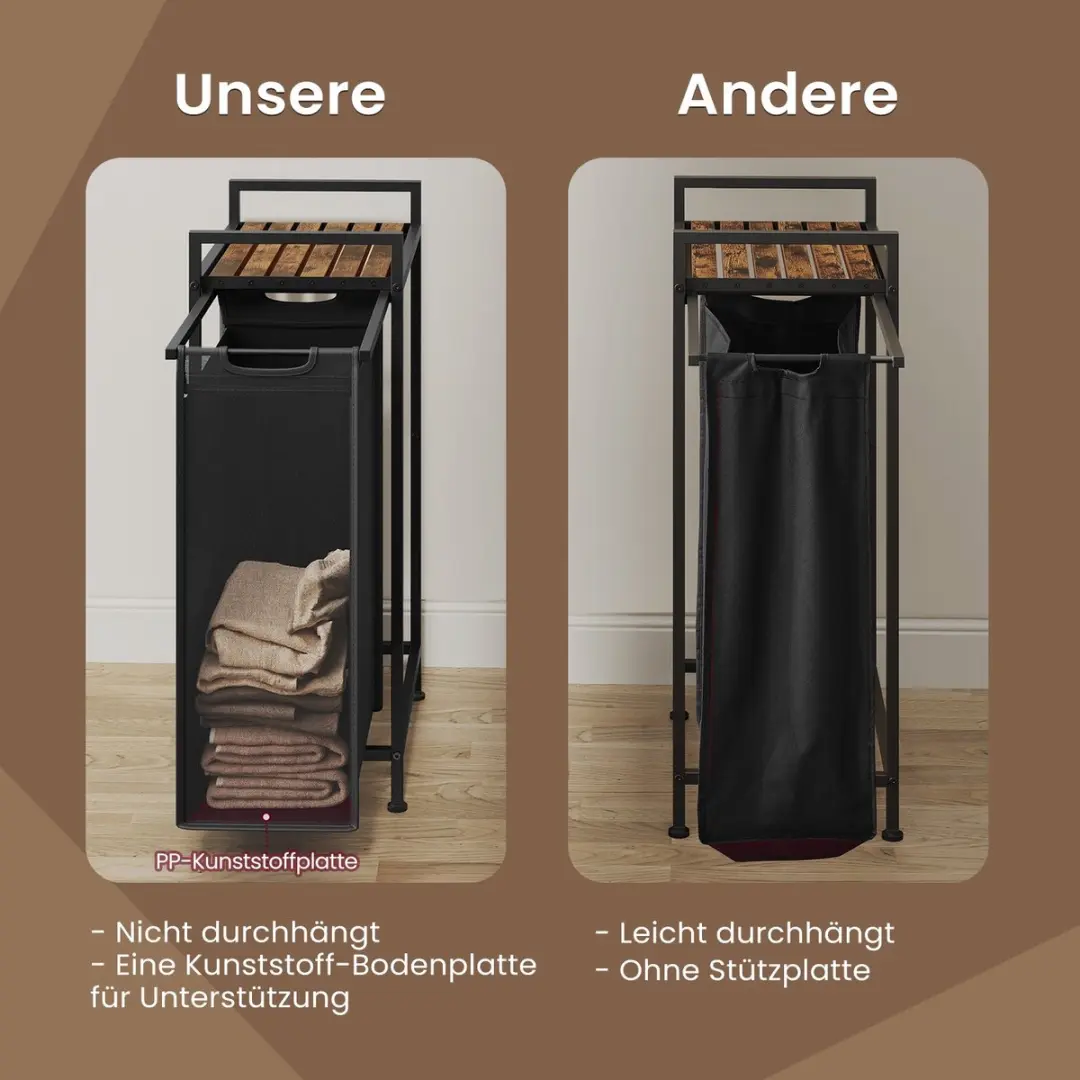 Songmics Wasmand met Plank 47L