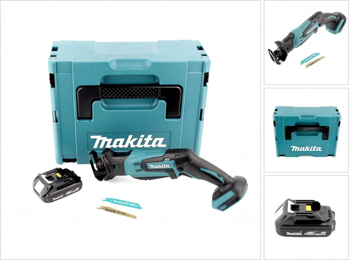Makita DJR183Y1J Reciprozaag - 18V 1.5Ah - 1x Accu