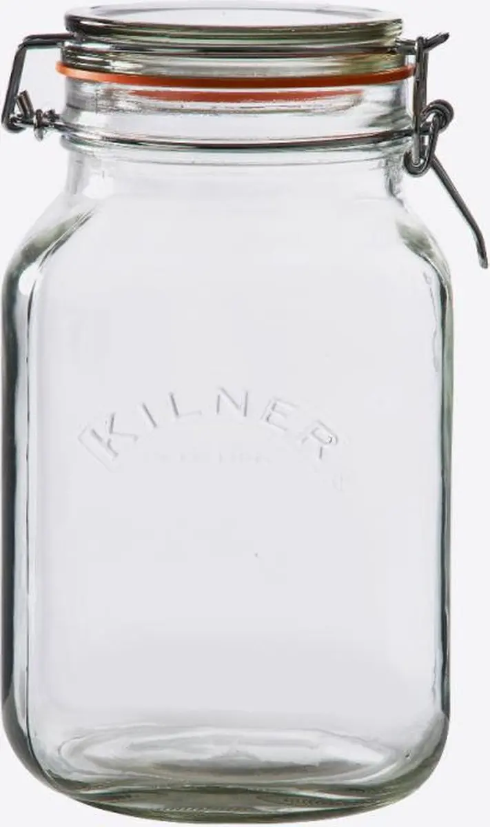 Kilner Vierkante Weckpot 2L - Transparant