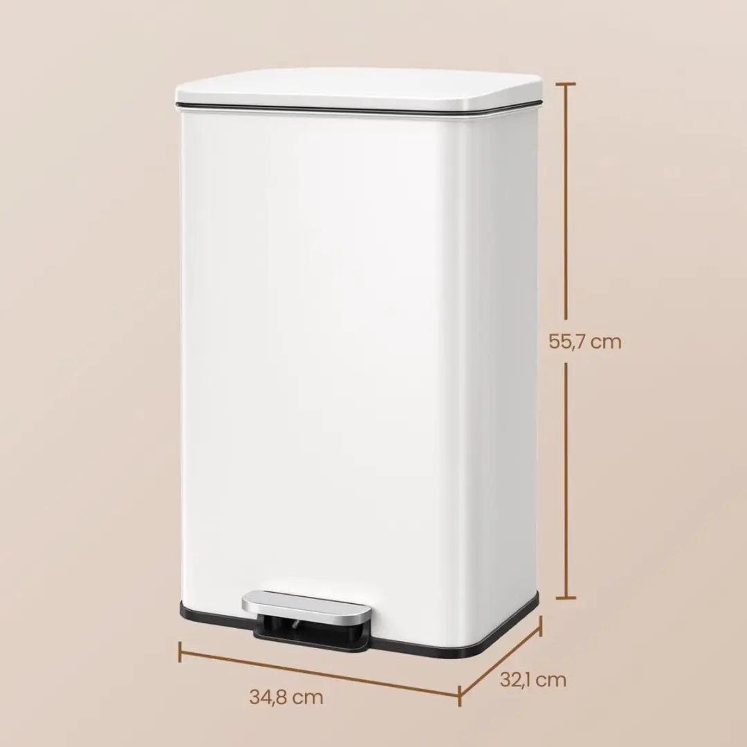 Songmics Keukenprullenbak 40L - Softclose - Zilver - afbeelding 6 van 6