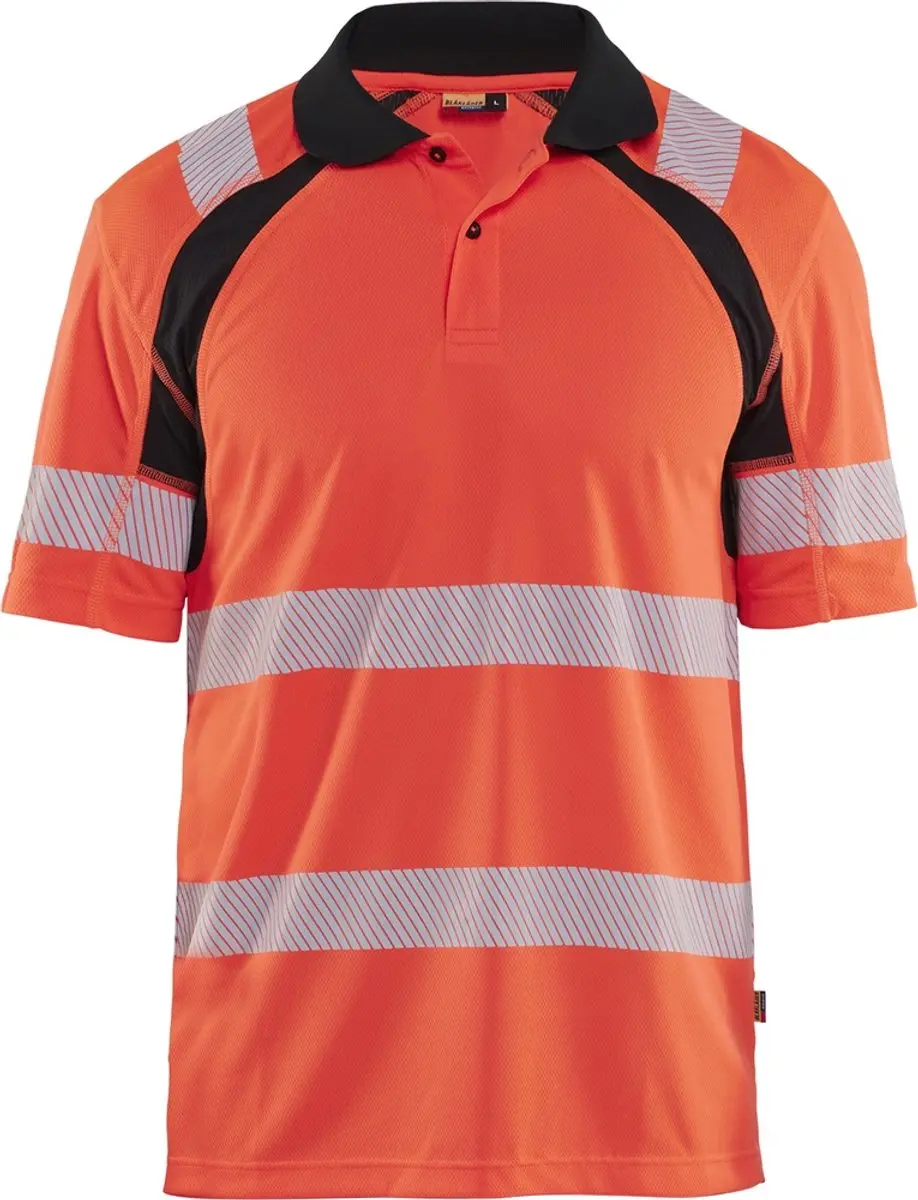 Blåkläder High Vis UV Poloshirt 35951013 - 3XL - High Vis Orange/Marineblau