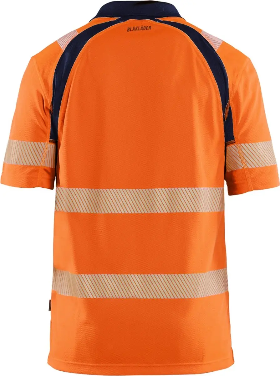 Blåkläder High Vis UV Poloshirt 35951013 - 3XL - High Vis Orange/Marineblau