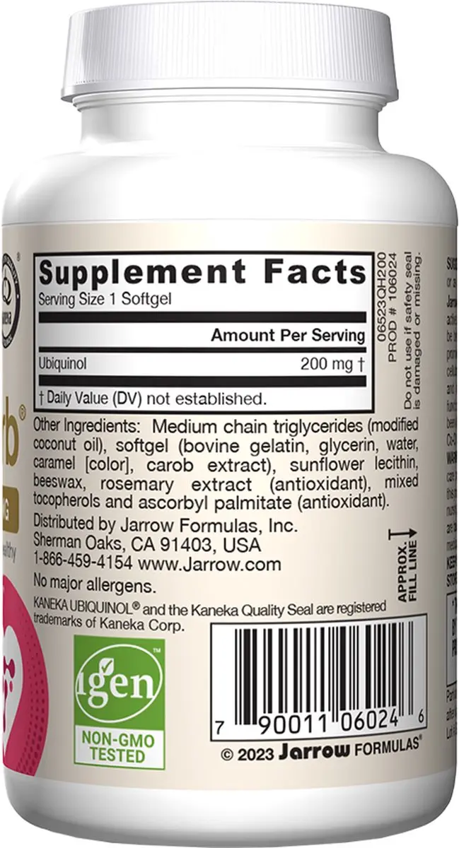Jarrow Formulas Ubiquinol QH-Absorb 200mg - 60 Softgels