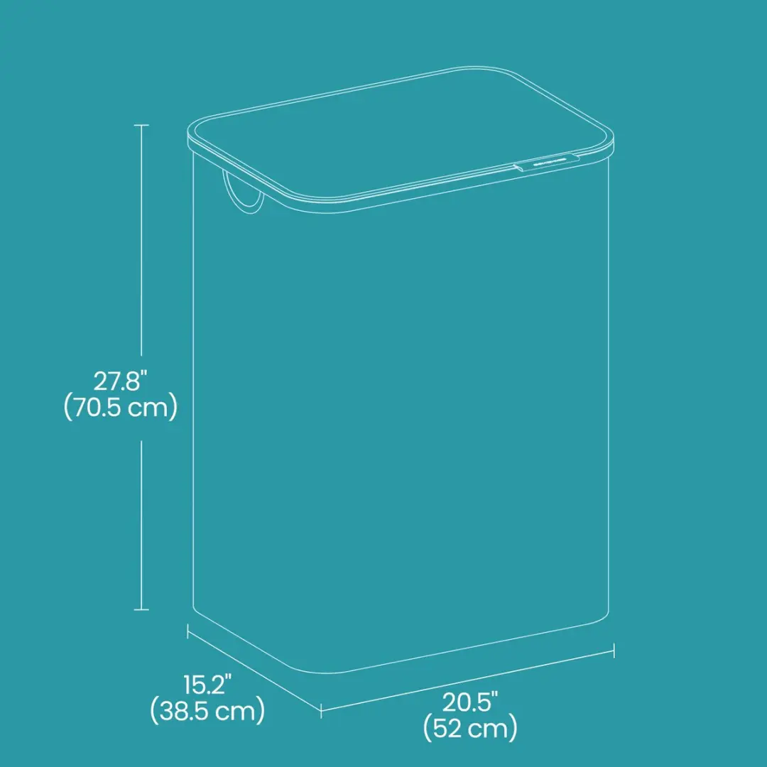 Songmics Wasmand Oxford Inktzwart 150L - 3 Vakken - afbeelding 6 van 6