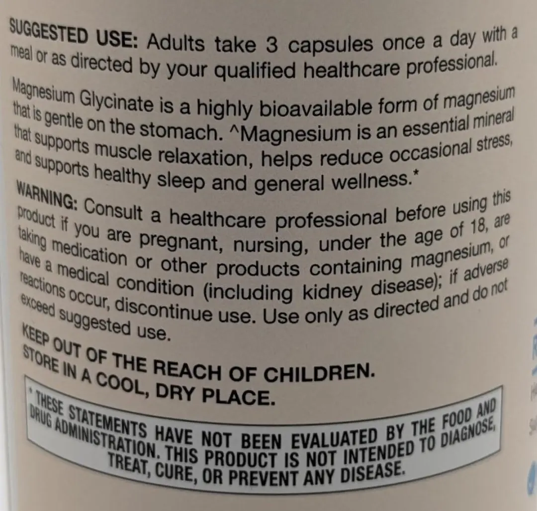 Jarrow Formulas Magnesium Glycinate 90 Capsules