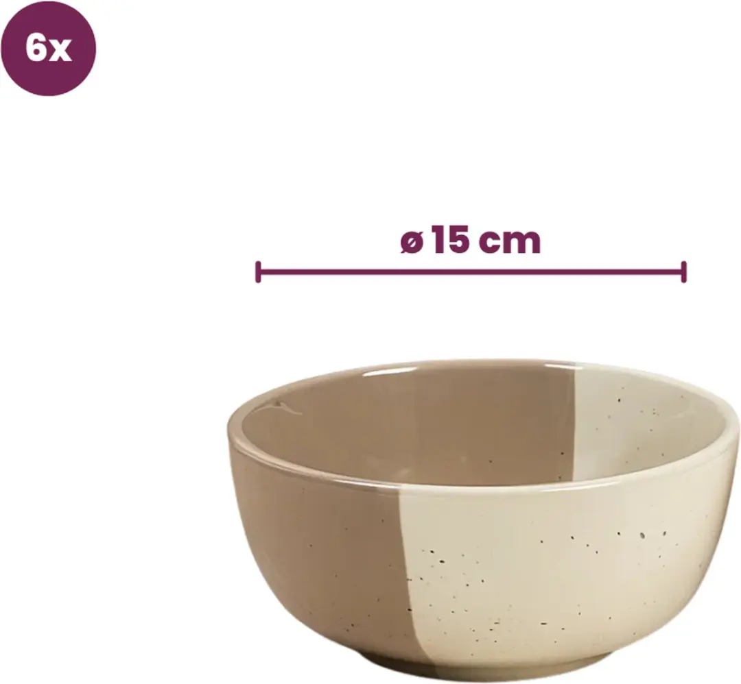 Cookinglife Soepkommen Leem 15cm - 6 Stuks