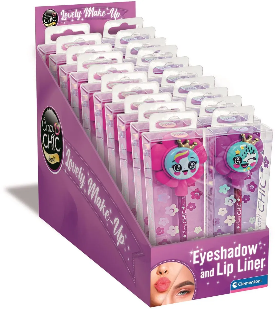 Clementoni Cazy Chic Oogschaduw & Lip Liner Bloem - 2.2g
