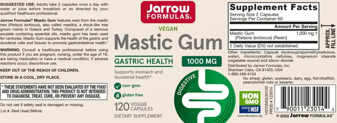 Jarrow Formulas Mastic Gum 500mg - 120 Capsules
