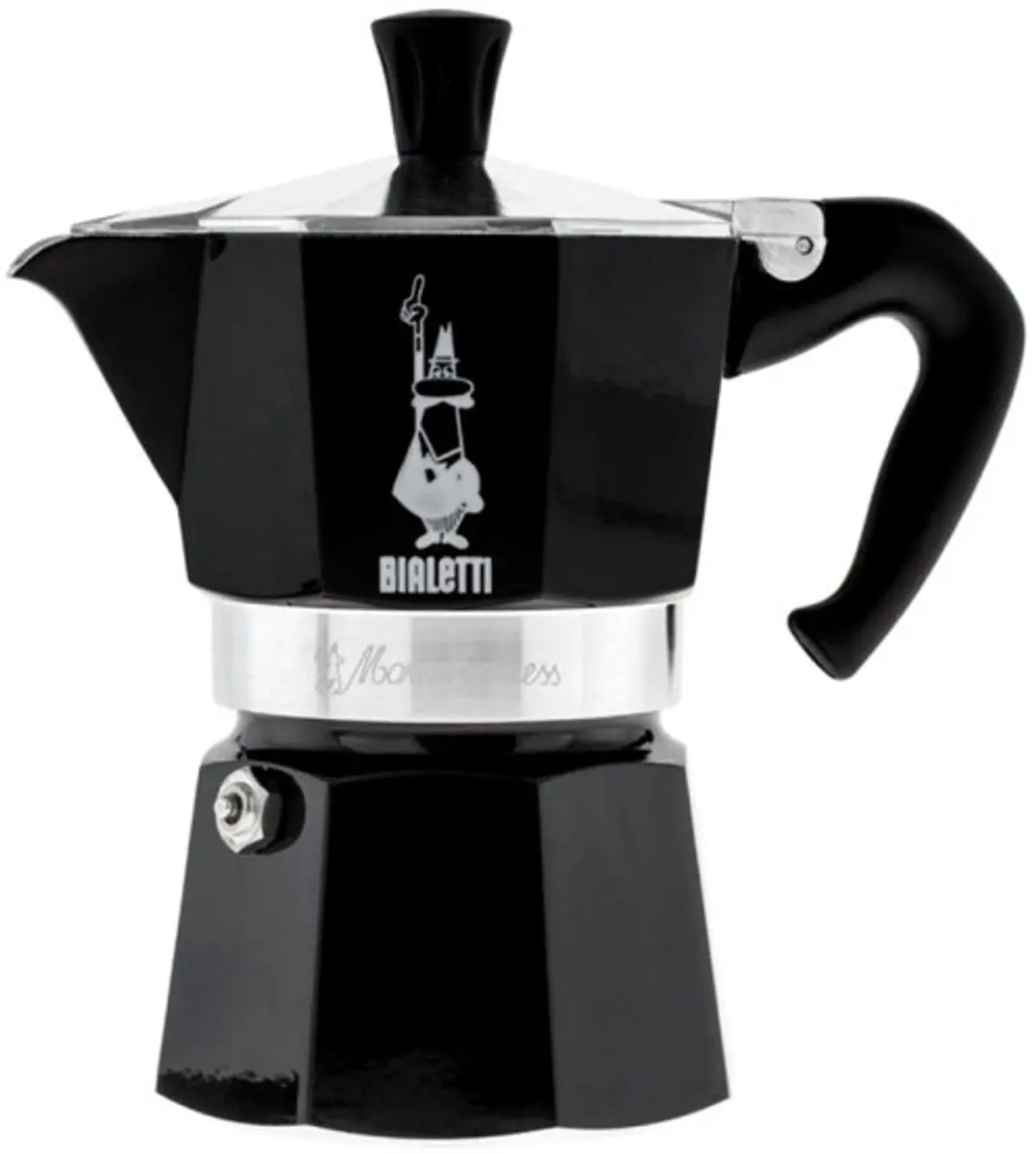 Bialetti Moka Express 3 Kops - Aluminium - Zwart