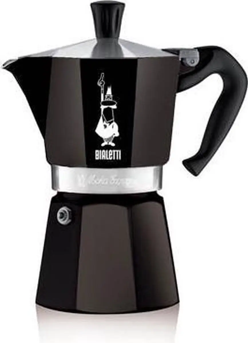 Bialetti Moka Express 3 Kops - Aluminium - Zwart