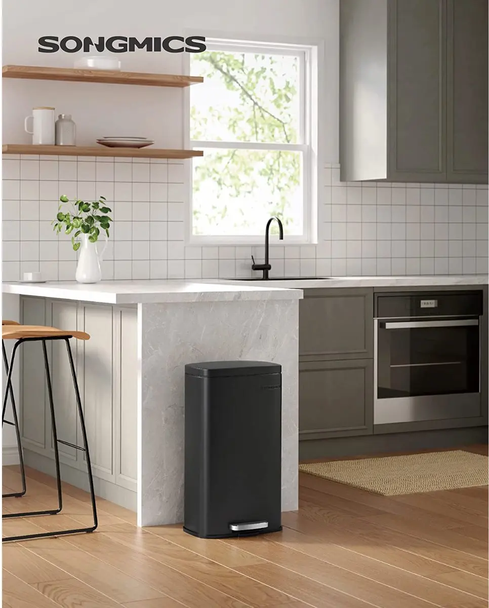 Songmics Keukenprullenbak 30L - Zwart