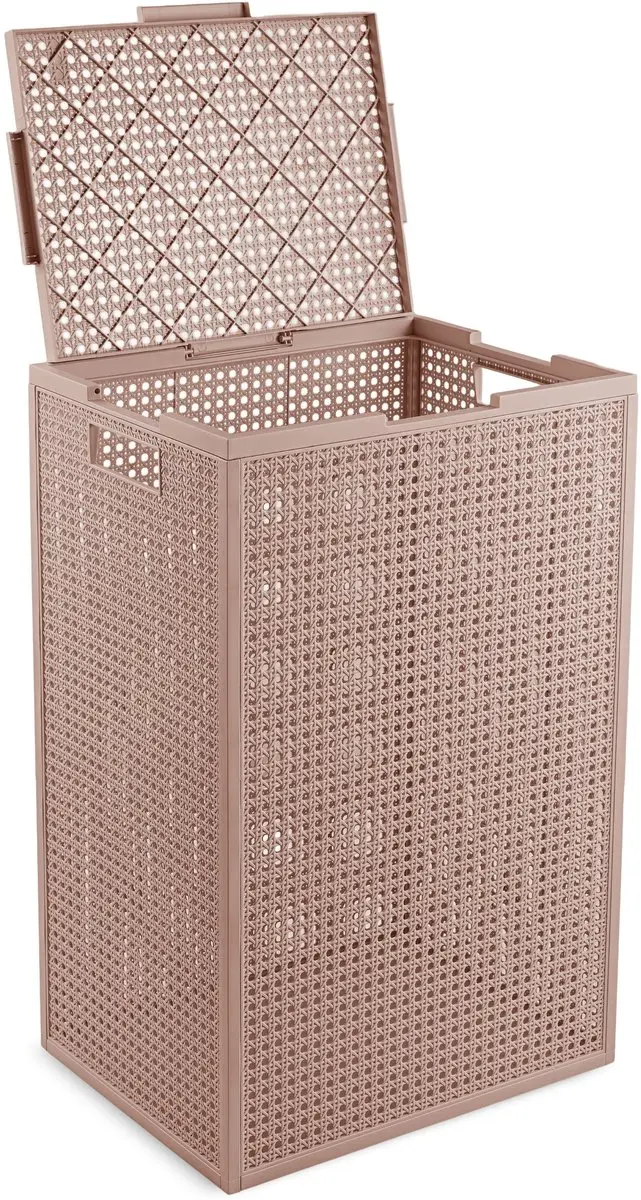Curver Kaya Wasmand met deksel 60L - 3 Stuks - Warm Taupe
