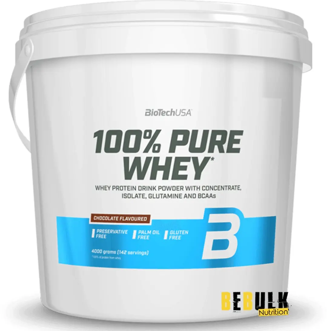 BioTechUSA 100% Pure Whey Eiwitpoeder 4kg - Hazelnoot