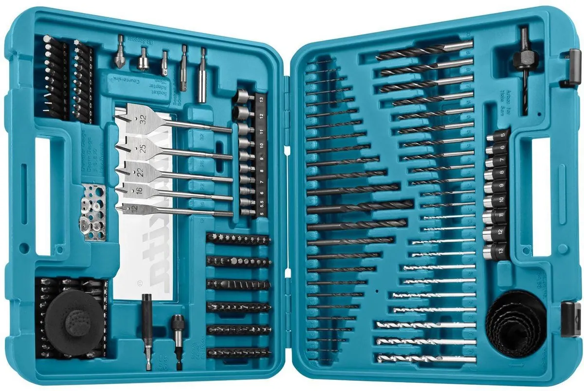 Makita D-47260 Boor/Bit Set - 201-delig - Turquoise
