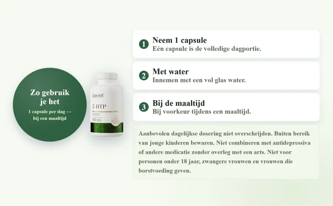 OstroVit 5-HTP VEGE 90 Capsules - 38g