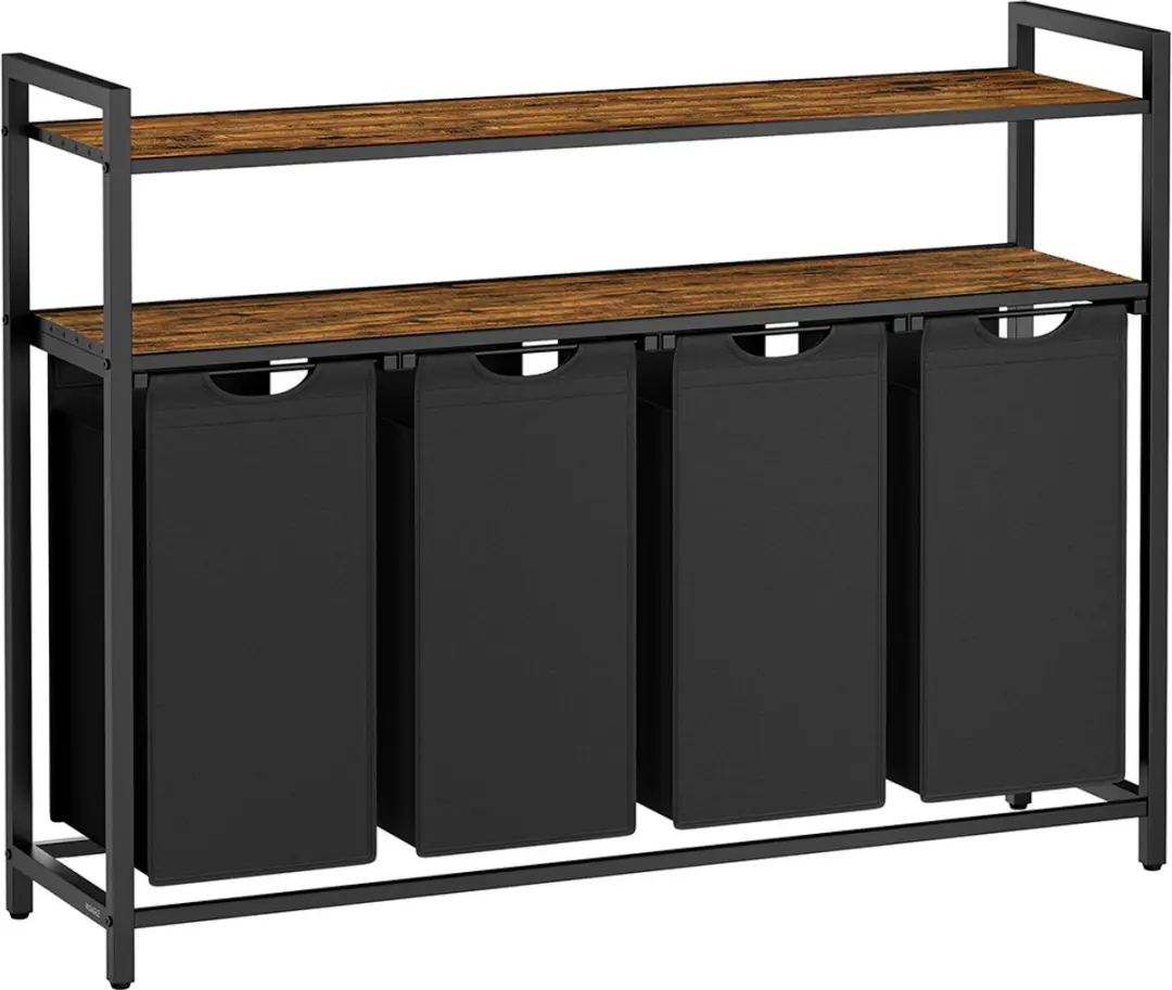 Songmics Wasmand Rustiek bruin/zwart