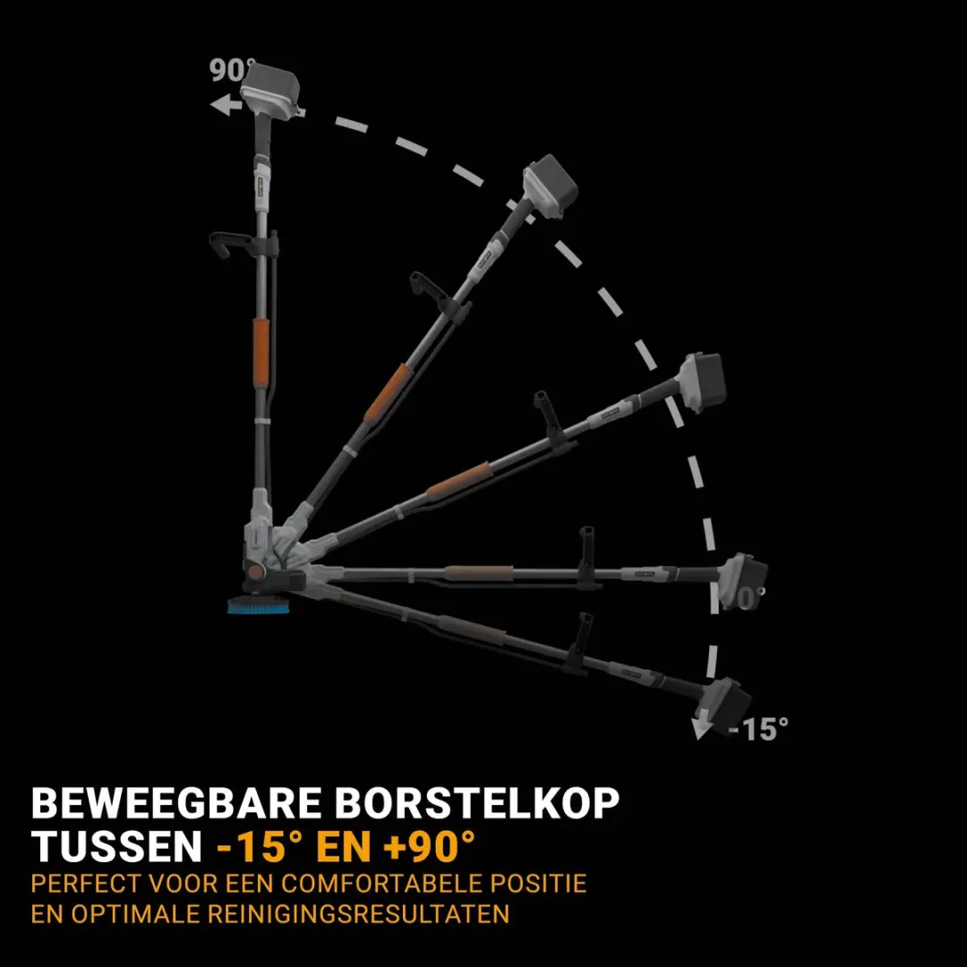 Batavia 18V Twin Brush 7064170 Reinigingsborstel - 4.0Ah Accu & Snellader - 4 Borstels