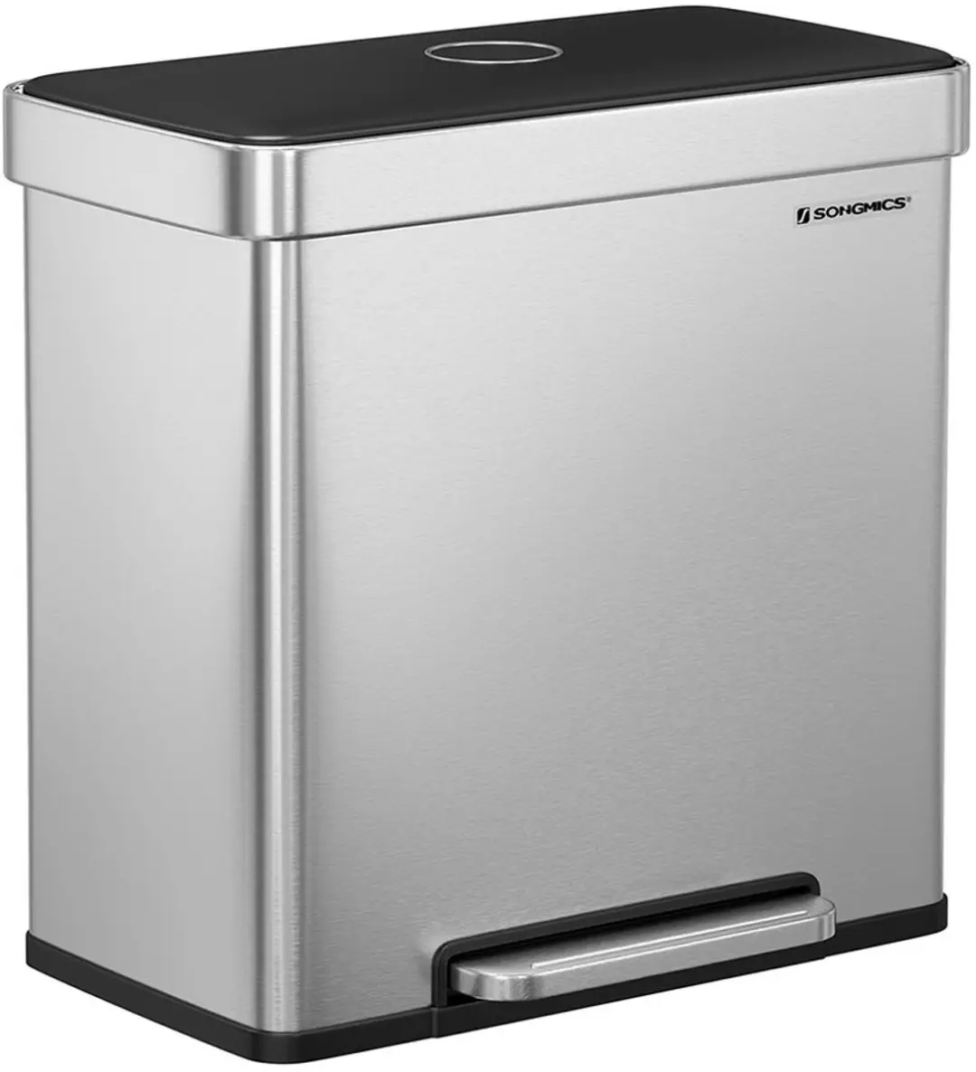 Songmics Roestvrijstalen Pedaalemmer 30L