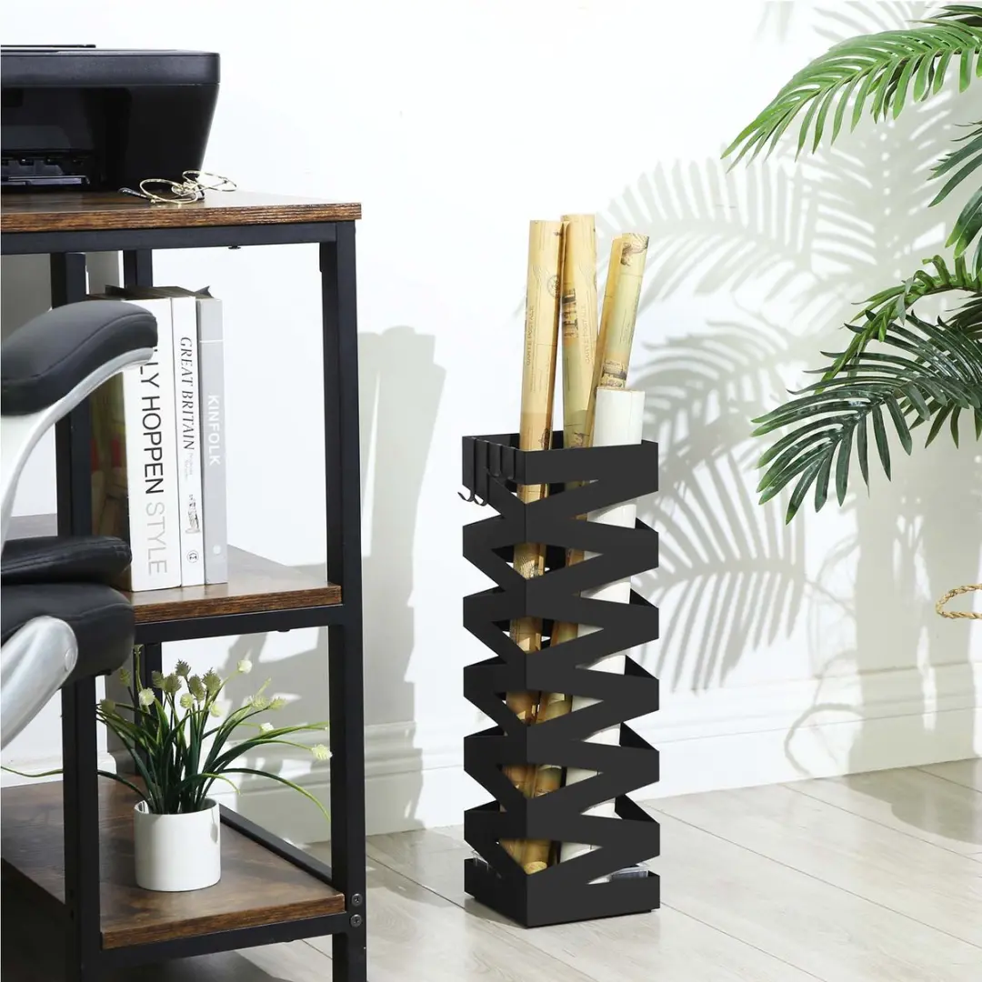 Songmics Paraplubak Zwart 15,5x15,5x49cm - met wateropvangbak
