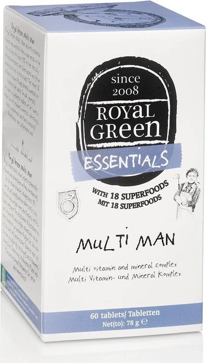 Royal Green Multi Man Voedingssupplement 60 tabletten
