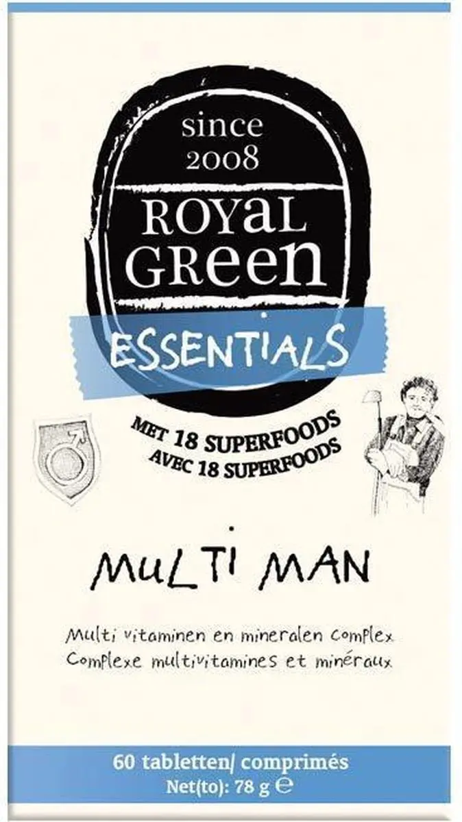 Royal Green Multi Man Voedingssupplement 60 tabletten