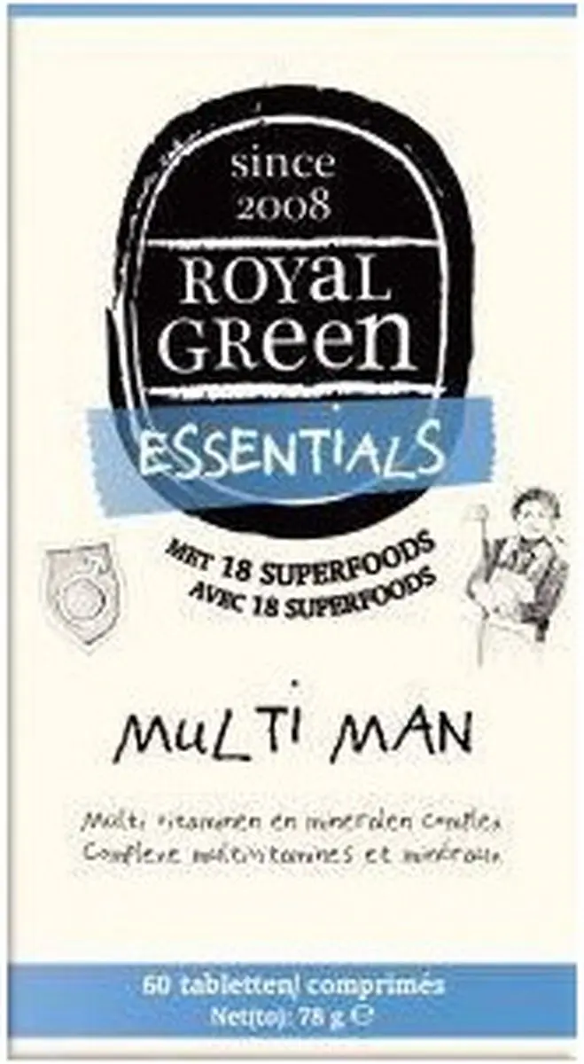 Royal Green Multi Man Voedingssupplement 60 tabletten