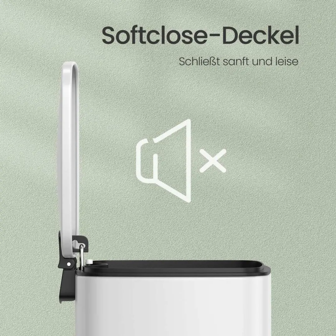 Songmics Cosmeticabak 6L - Pedaalbediening Wit