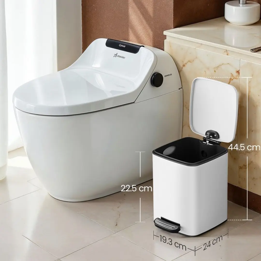 Songmics Cosmeticabak 6L - Pedaalbediening Wit