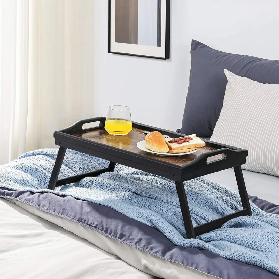 Songmics Bedtafel - Opvouwbaar - 0.10 l - Naturel