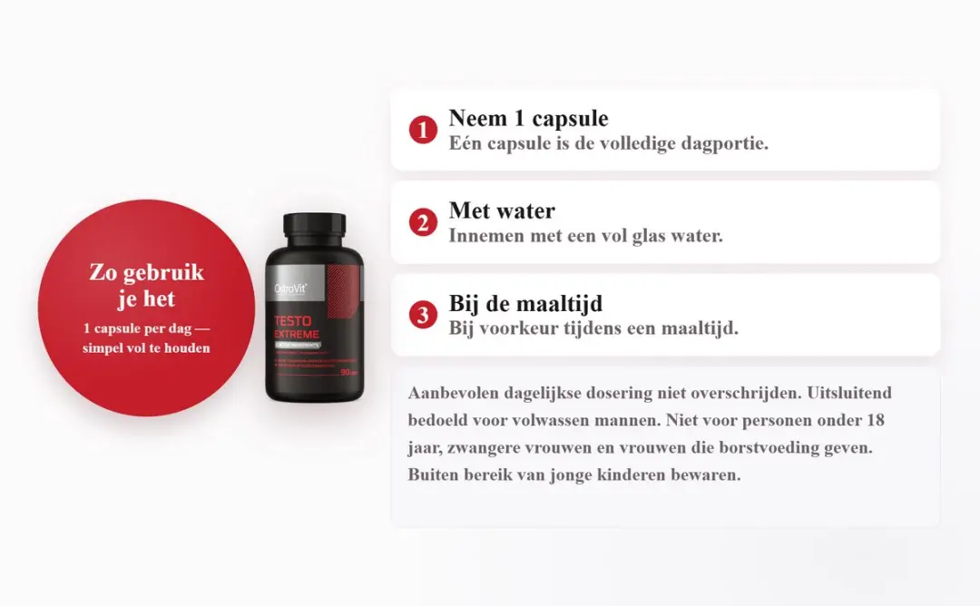 OstroVit Testo Extreme Testosteron Booster 90 Capsules