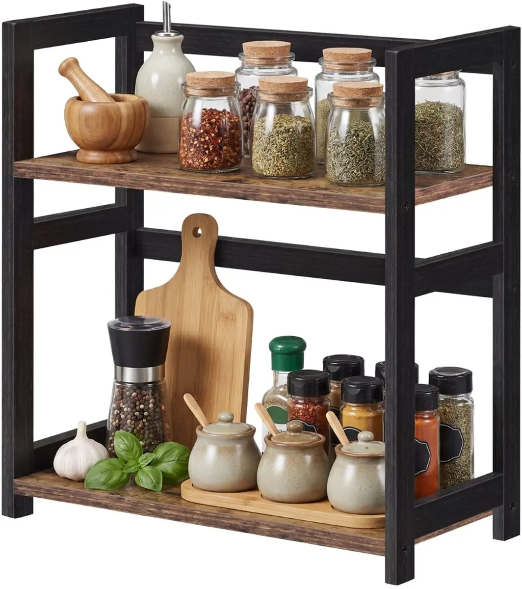 Songmics Opbergrek 2-laags 42x18x43cm - MDF/Bamboe