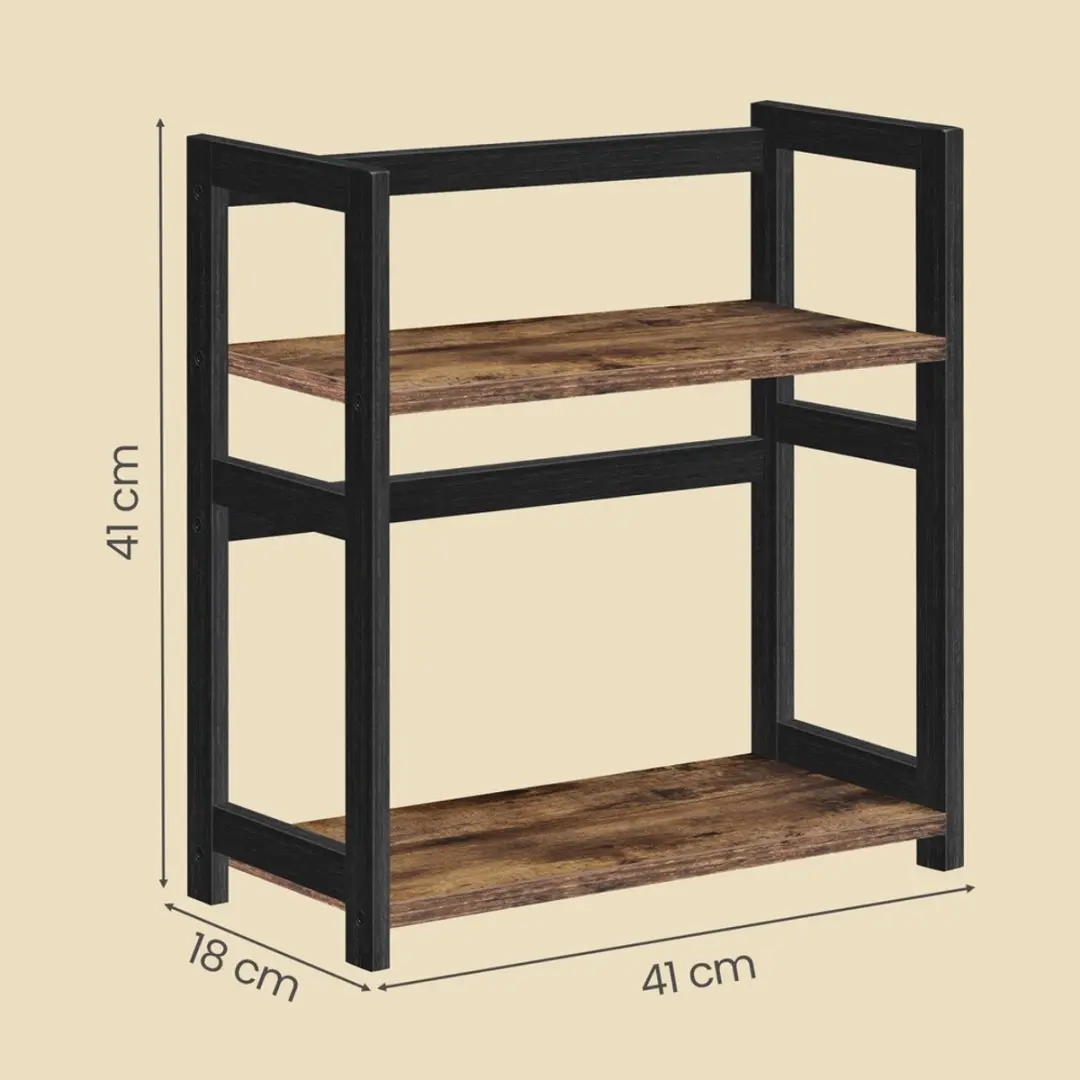 Songmics Opbergrek 2-laags 42x18x43cm - MDF/Bamboe