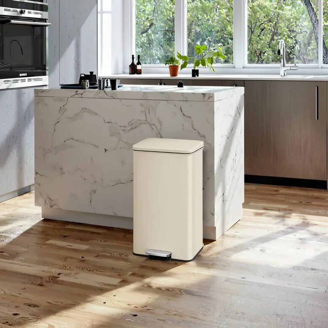 Songmics Prullenbak 40L - Zilver