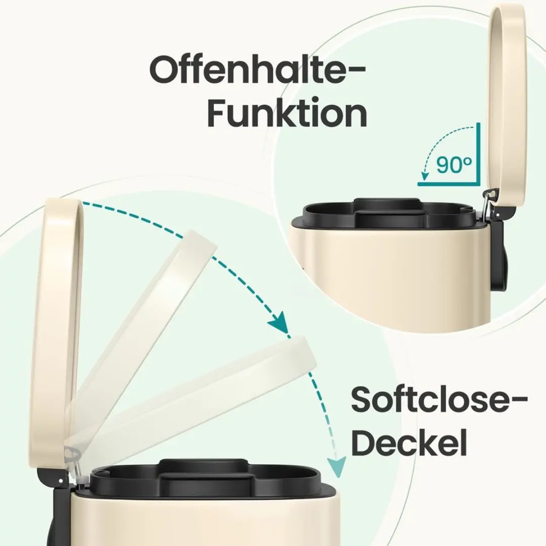 Songmics Prullenbak 40L - Zilver