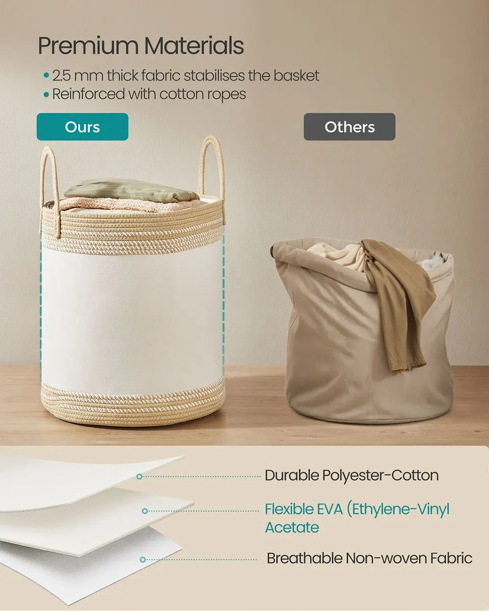 Songmics Wasmand 60L Camelbruin