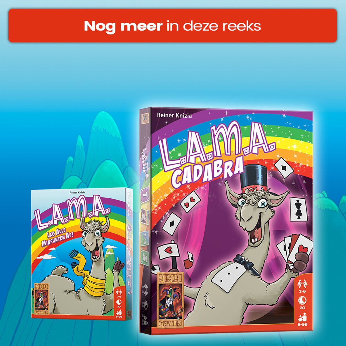 999 Games - LAMA - Vlot Kaartspel - Eenvoudige spelregels - Familiespel - Gezelschapsspel - Educatief spel - Klein cadeautje