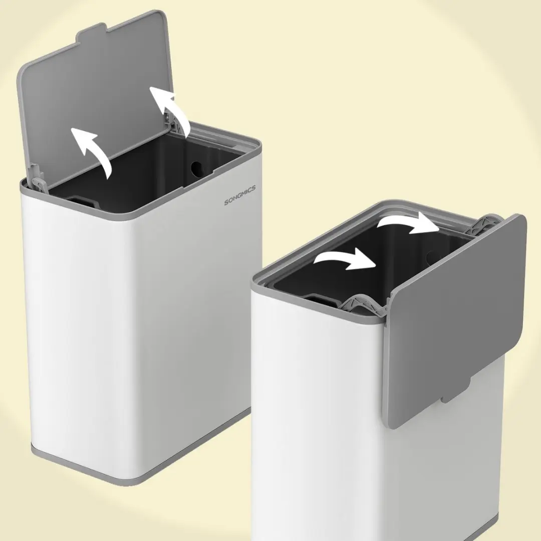 Songmics Hangende Afvalbak 8L - Wit