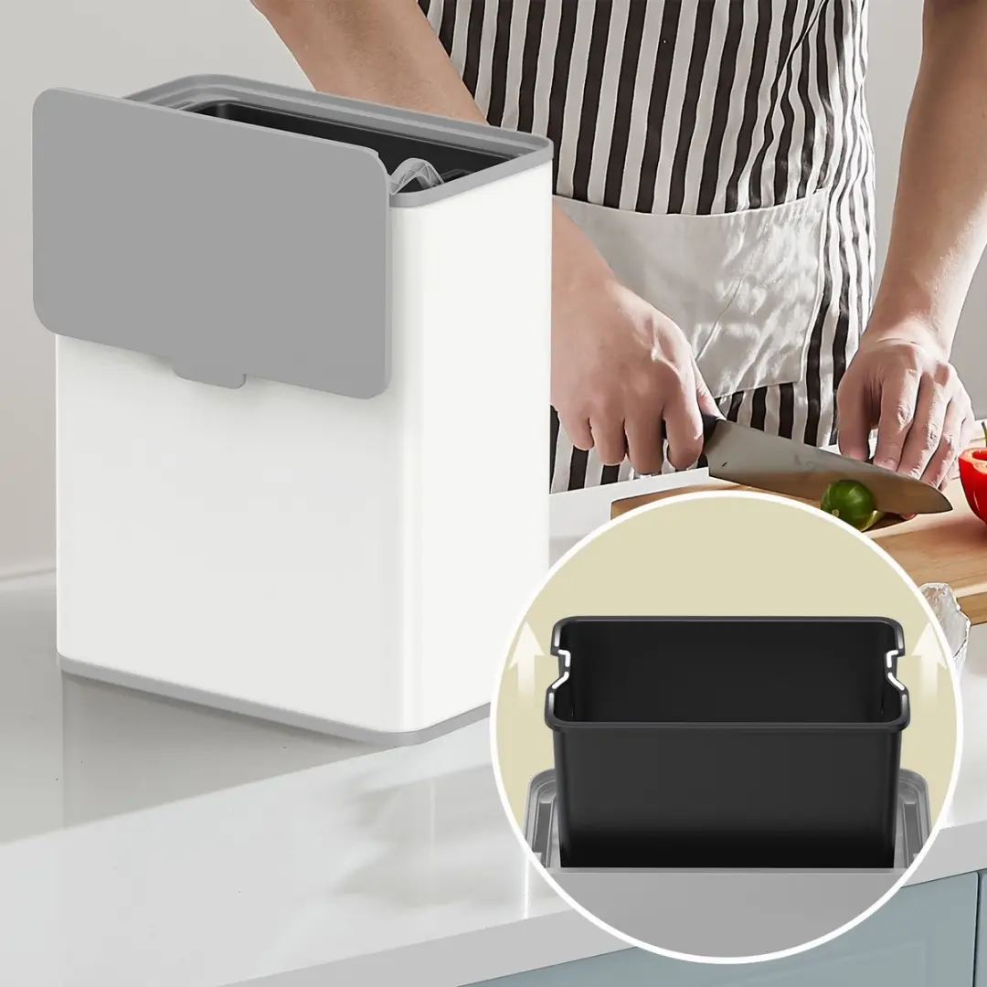 Songmics Hangende Afvalbak 8L - Wit
