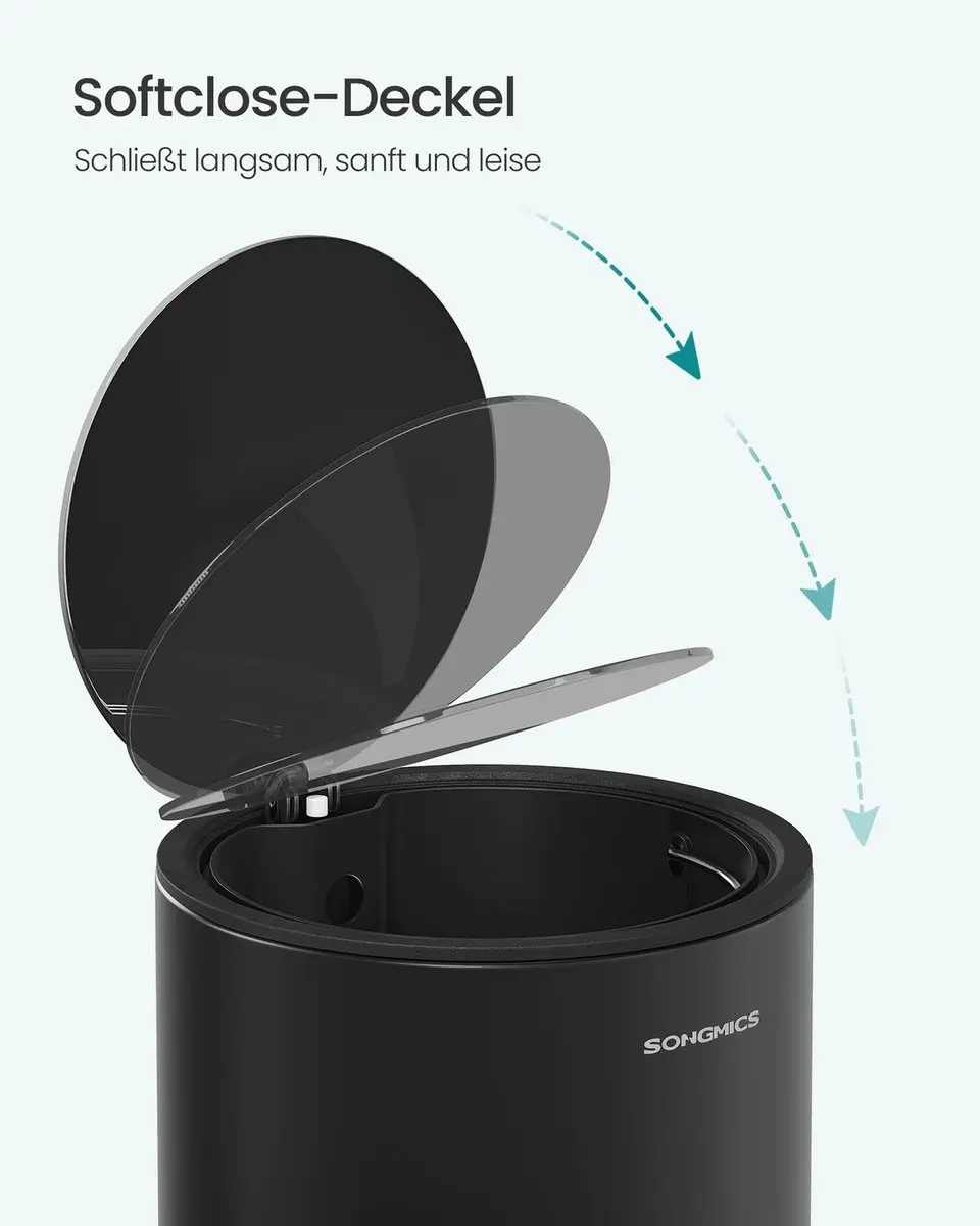 Songmics Cosmetica-emmer 6L - Inktzwart