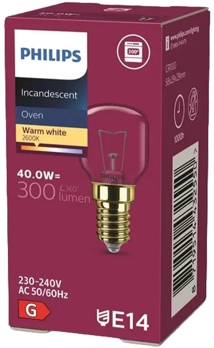 Philips LED Ovenlamp E14 40W 300lm - Blauw