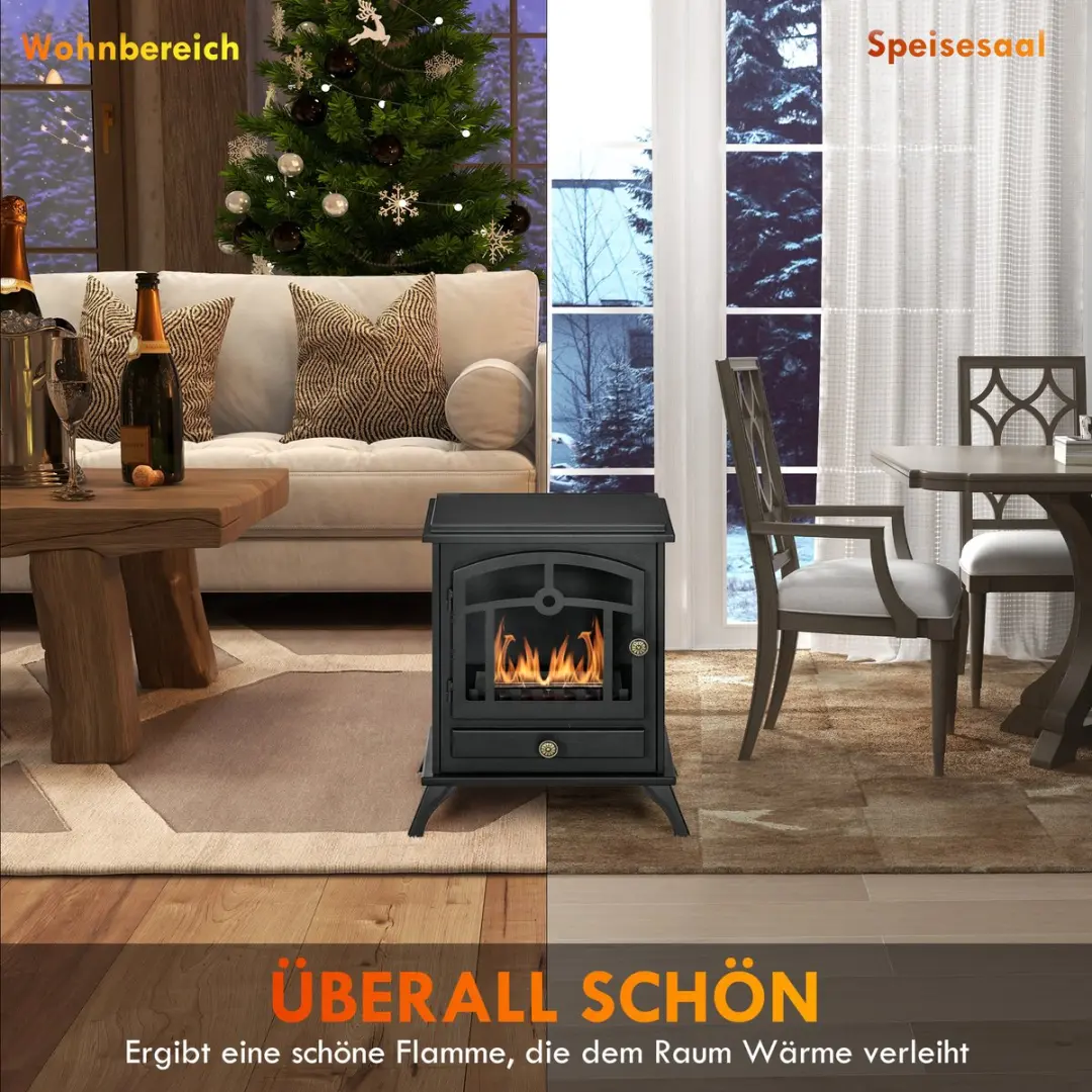 Homcom Ethanolhaard 7000W 45x28x54cm Zwart