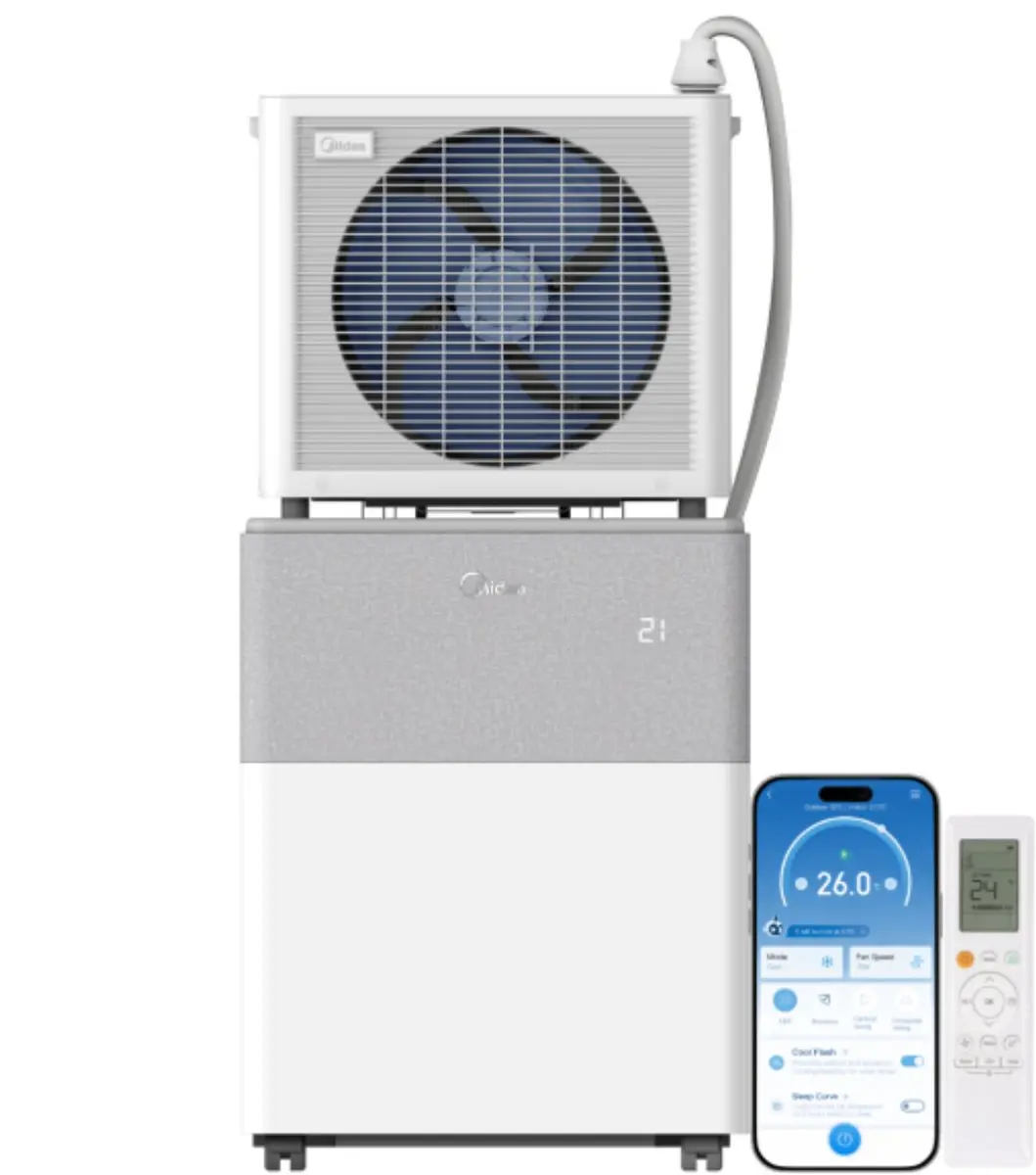 Midea PortaSplit Mobiele Airco 12.000 BTU - Koelen & Verwarmen - Wit