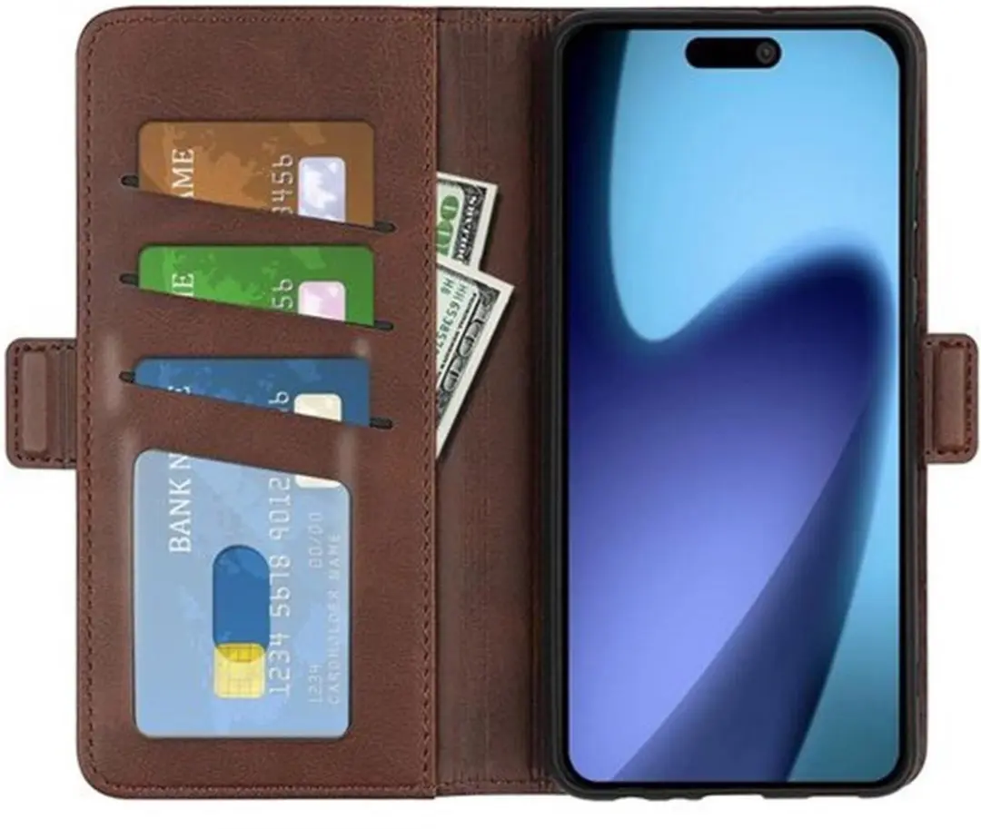 MobiQ PU Lederen Wallet Hoesje iPhone 17 Air