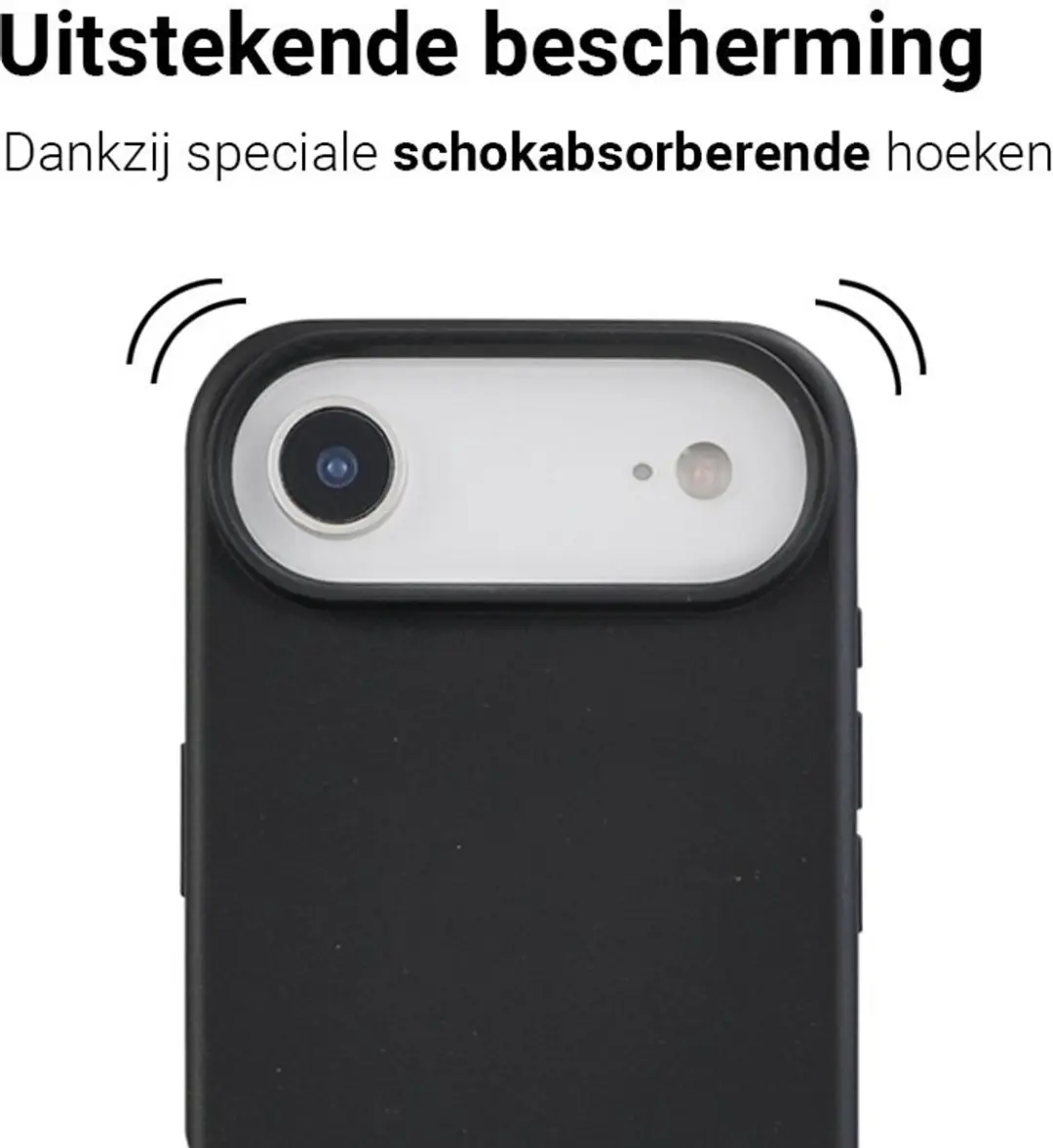 MobiQ Flexibel Eco Hoesje iPhone 17 Air 46-01271 - Zwart