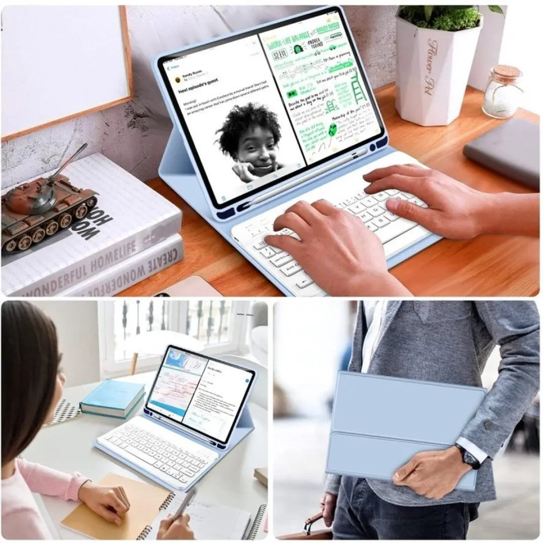 MobiQ 46-00493 Toetsenbordhoes iPad Mini 8.3" - Blauw