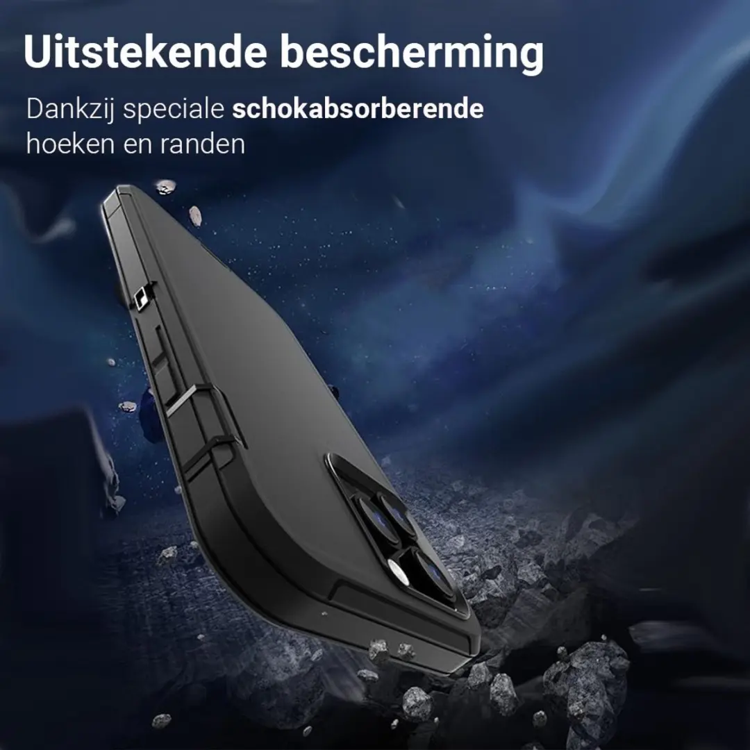 MobiQ 13-01700 iPhone 11 Pro Max Hoesje - Extra Stevig - Zwart