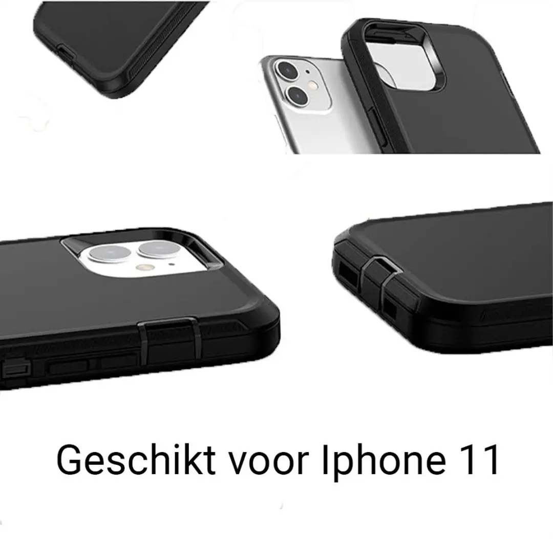 MobiQ 13-01700 iPhone 11 Pro Max Hoesje - Extra Stevig - Zwart