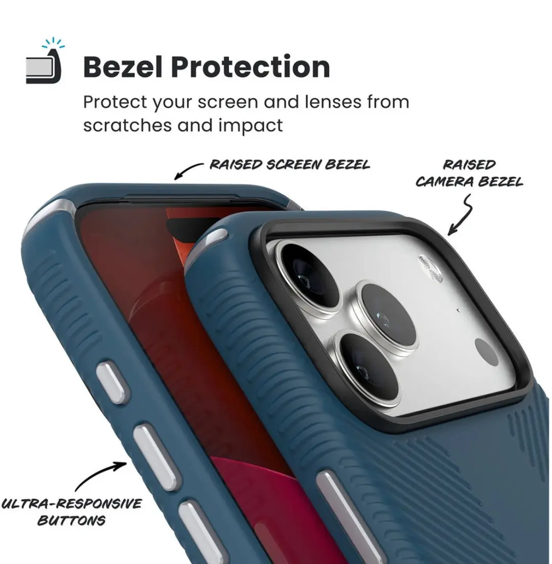 Speck Presidio2 Grip 150986-3261 Hoesje - iPhone 17 Pro Max - Blauw - afbeelding 6 van 6